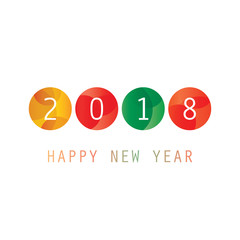  Simple Colorful New Year Card, Cover or Background Design Template - 2018