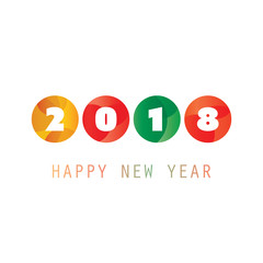  Simple Colorful New Year Card, Cover or Background Design Template - 2018