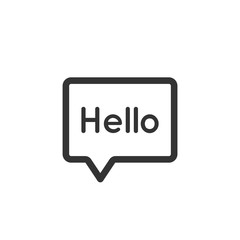 Message 01 Line - Greeting Message Hello Icon