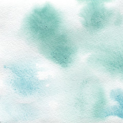 Watercolor texture of transparent light gray-blue color. Illustration.