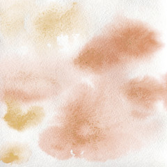 Fototapeta premium Watercolor texture of clear light brown color. Illustration. Watercolor abstract background, spots, blur, fill, print, rub