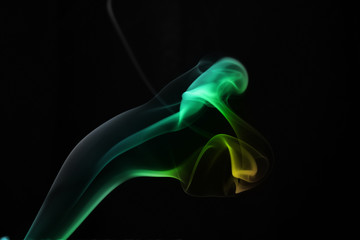 The elegant patterns and shapes of smoke