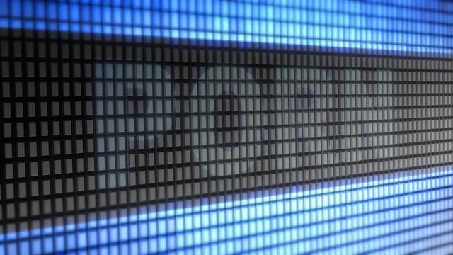 "PORN" on the Screen. 4K Resolution. Encoder Prores 4444. Great Quality. Looping.