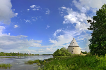 The fortress Staraya Ladoga on the river Volkhov