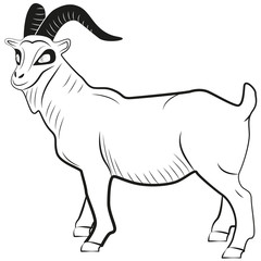 Picture of a goat's silhouette with horns