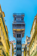 Santa Justa lift in Lisbon, Portugal.