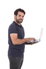 man with laptop