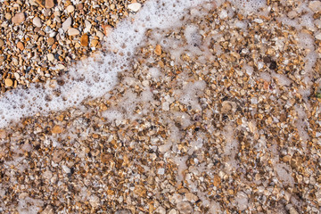 Rocks and Stone beach pattern closeup, Summer seacoast background