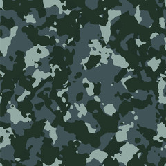 Seamless dark navy blue fashion camouflage pattern vector