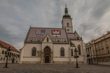 Obraz premium Saint Mark Church in Zagreb Croatia