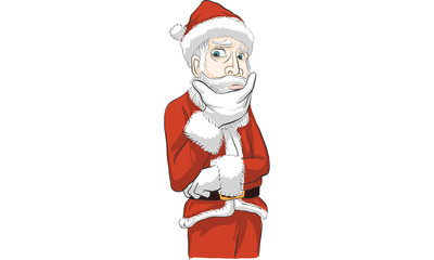 Santa claus action vector