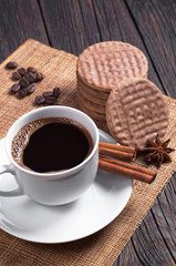 Coffee and chocolate cookies