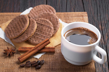 Coffee and chocolate cookies