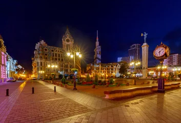 Deurstickers Batumi. Europe Square at night. © pillerss