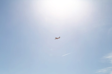 Small plane in the sky