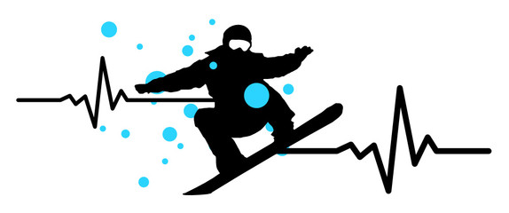 Snowboarder Herzschlag
