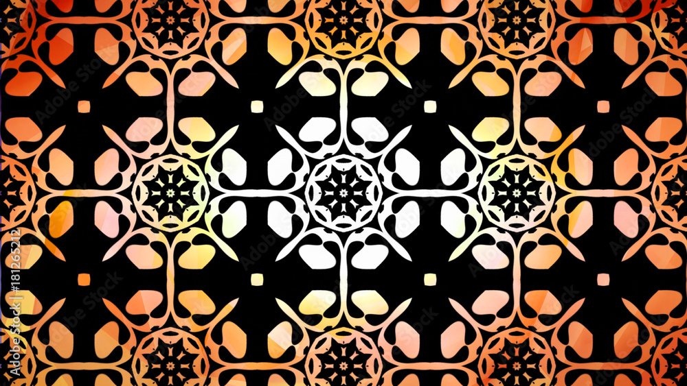 Poster abstract kaleidoscope background texture for your design. beautiful kaleidoscope seamless pattern. m