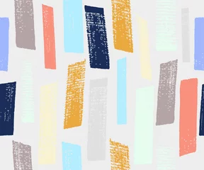 Foto auf Acrylglas Nahtloses Muster des bunten Vektors. Handgezeichnete Pinselstriche. Trendige lebendige Farben. © feralchildren