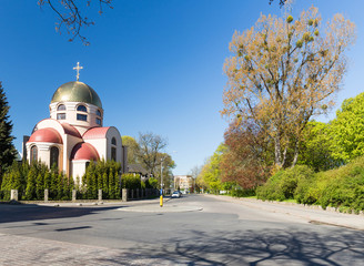 Szczecin / View of the orthodox church - obrazy, fototapety, plakaty