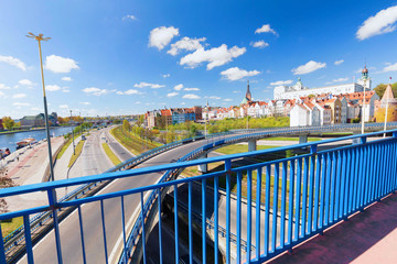 Szczecin in Poland / Panorama of the castle and historical part of the city - obrazy, fototapety, plakaty