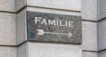 Obraz premium Schild 204 - Familie