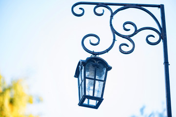 Old fashioned vintage street lamp