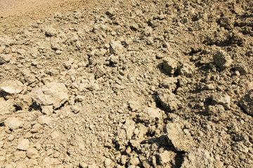 Plowed field ready to be cultivated in Val d'Orcia, Tuscany