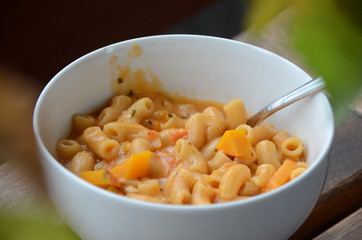 pasta with pumpkin sauce