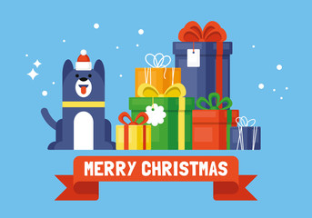 Christmas holiday greeting card design