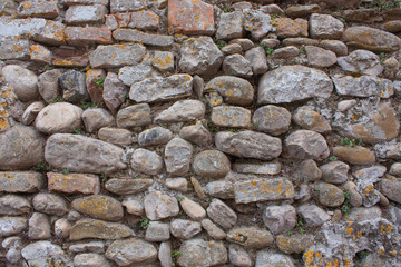 Brick wall texture background. Orange bricks grunge pattern.