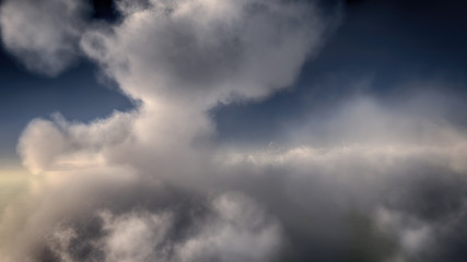Fototapeta na wymiar above in clouds day