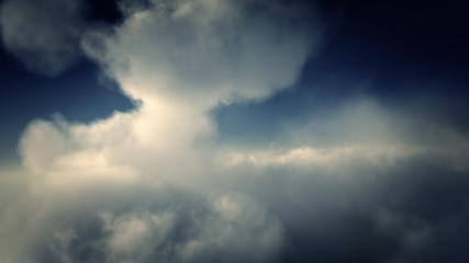Fototapeta na wymiar above in clouds day