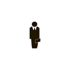 businessman man briefcase icon. flat design