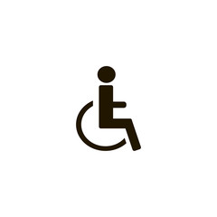 Disabled Handicap Icon. flat design