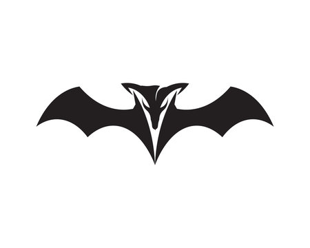 bat open wings flying concept elements icon
