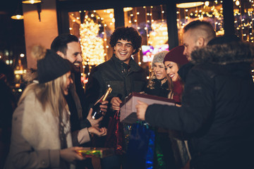 Friends At New Year Night