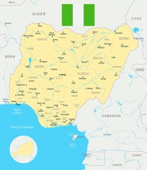 Nigeria Map - Detailed Vector Illustration