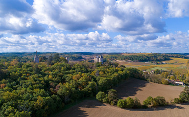 Photo a&eacute;rienne du ch&acirc;teau de Buzet sur Baise