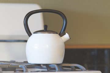 Tea kettle on stove top
