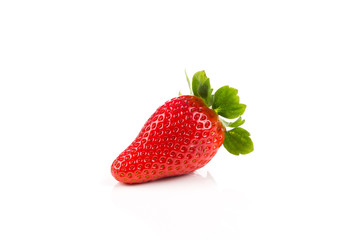 Red ripe strawberry fruits