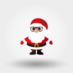 Santa Claus with glasses. Icon. Vector. Flat.