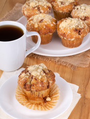 Golden Brown Muffin With cup of Coffee