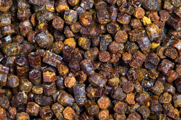 Propolis granules texture, bee product