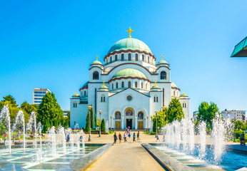 View of the saint sava cathedral in Belgrade, Serbia - obrazy, fototapety, plakaty