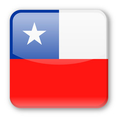 Chile Flag Vector Square Icon