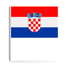 Naklejka premium Croatia Flag Pin Vector Icon