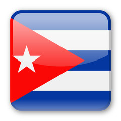 Cuba Flag Vector Square Icon