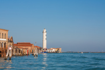 Venice City of Italy. View on Murano Island. Venetian Landscape