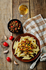 Minced beef pepper pasta