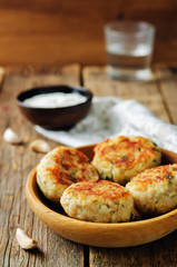 Chicken rice cabbage cutlets